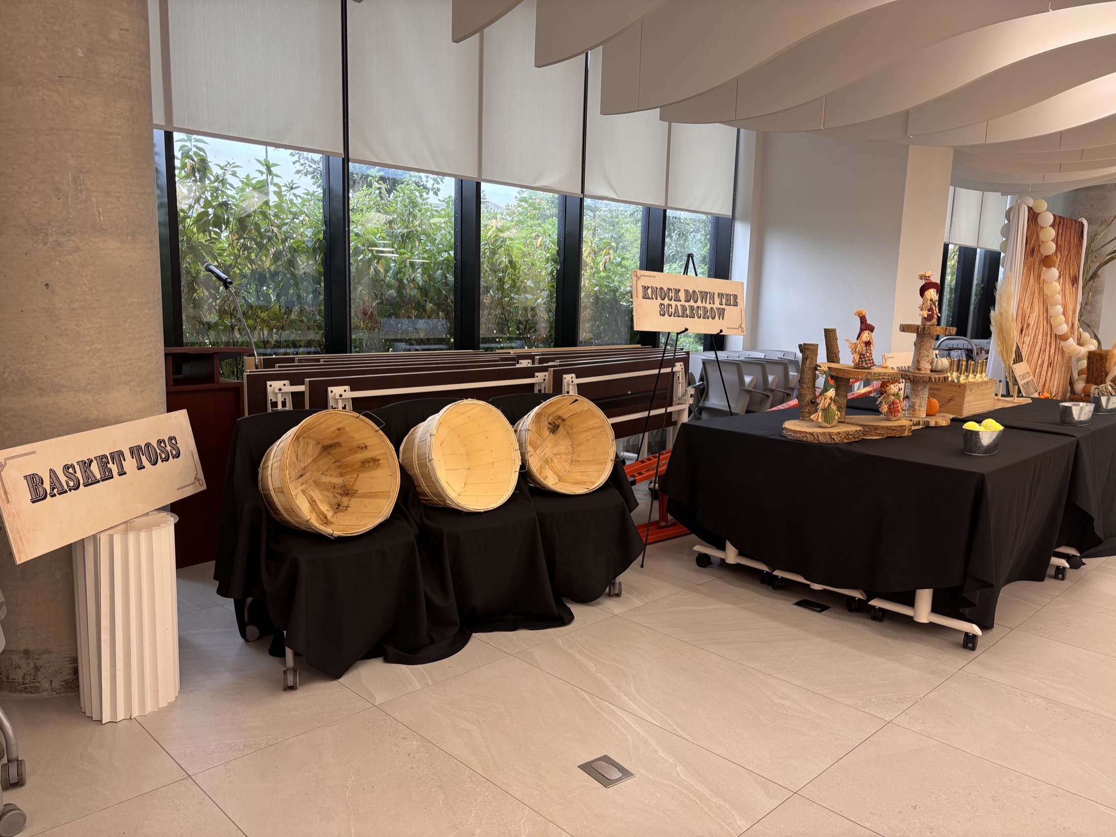Main room set for a corporate event